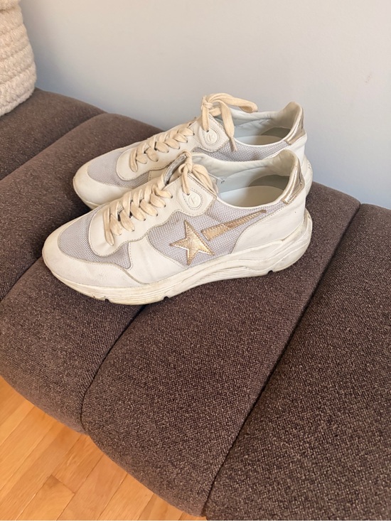 Golden Goose Shoes - Golden Goose Cream Sneakers with Gold Star Detail
